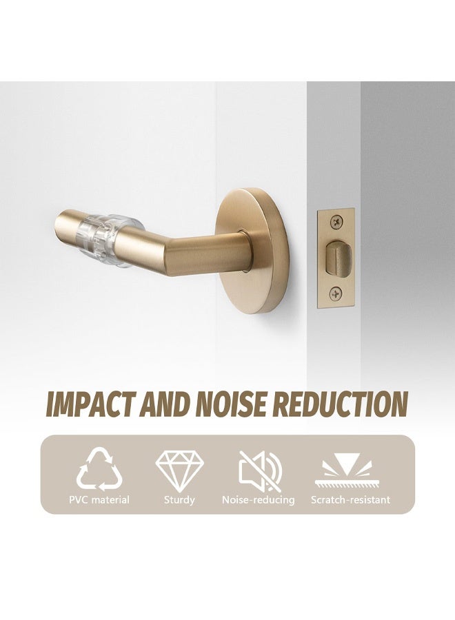 6 PCS Door Handle Bumpers, Flexible PVC Wall Protectors Clear Invisible Door Stoppers Buffer for Stop Wall Furniture Damage - Image 3